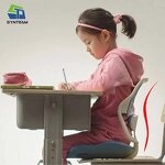 Posture Corrector Chair Manufacturer - Spine Sitting Lumbar Back Brace Mesh Adult Waist Support Red Black