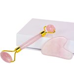 Facial Massage Roller Set Manufacturer - Wholesale Custom Natural Crystal Rose Quartz Jade Gua Sha Skin Care Tools
