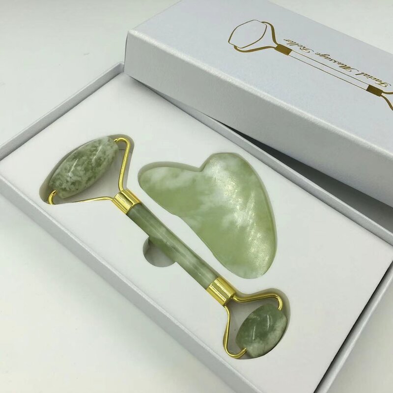 Gua Sha Roller Set Manufacturer - Anti-aging Body Skincare Facial Massage Bulk Mini Jade Roller Private Label