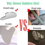 Gua Sha Massage Tool Manufacturer - Custom Logo Silver Stainless Steel Board for Facial Toxin Massage Prevents Wrinkles