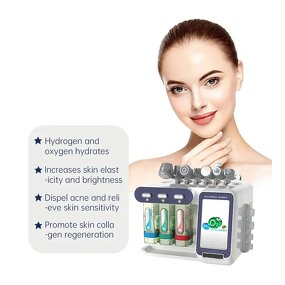 Small Bubble Beauty Instrument - Desktop Microdermabrasion 7 Inch Touch Screen 24L Vacuum Blackhead Removal