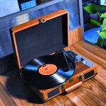 Portable Turntable Player Manufacturer - High Quality 3-Speed LP Vinyl Record Player with Built-in Speakers
