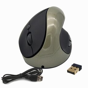 Wireless Optical Mouse Manufacturer - 3D LED USB 2.4GHz Ergonomic Upright Rechargeable Lithium Battery Mouse