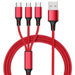 3-In-1 USB Cable Manufacturer - Custom Nylon 1.2M Charging Cable for Phone Type-C Android iOS