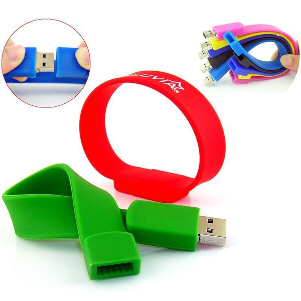 Wristband USB Flash Drive Manufacturer - Colorful 128GB Bracelet Pen Drive Memory Stick U Disk
