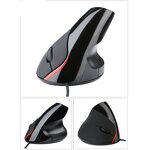Vertical Wired Mouse Manufacturer - Ergonomic 3D USB Optical 5-Button LED Backlit Upright Wrist Guard Mouse