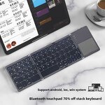 Wireless Mechanical Keyboard Manufacturer - 3 Folding 2.4G Touch Multi-System Compatible Tablet Notebook Keyboard