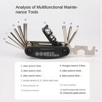 Repair Wrench Set Manufacturer - Portable Metal Folding Combination Bicycle Tire Household Tool Kit