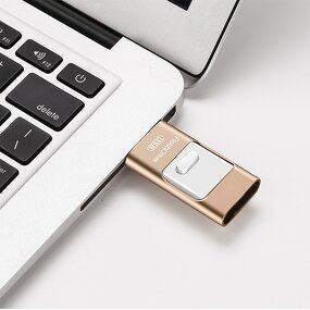 OTG USB Flash Drive Manufacturer - Custom 3-In-1 2.0 64GB 5-Year Warranty Metal Drive for iPhone Android