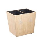 PU Leather Trash Can Manufacturer - Double Layer Coverless Guest Room Hotel Classification Waste Bucket