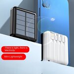 Solar Power Bank Manufacturer - Wholesale 10000mAh Mini Self-Wired 12W Fast Charging Portable Charger