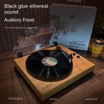 Retro Turntable Player Manufacturer - Desktop Phonograph Wooden Built-in Speaker Home Record Player