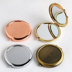 Foldable Makeup Mirror Manufacturer - OEM 2X Magnet Portable Custom Private Label Pocket Cosmetic Mirror