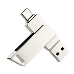 USB Flash Drive Manufacturer - Metal Rotating 256GB USB 3.0-C Mobile Phone Computer Dual-Use Drive