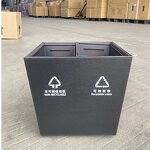 PU Leather Trash Can Manufacturer - Double Layer Coverless Guest Room Hotel Classification Waste Bucket