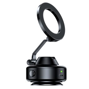 Car Phone Holder Manufacturer - Magnetic Vacuum Adsorption Rotatable Wireless Charging Car Mount