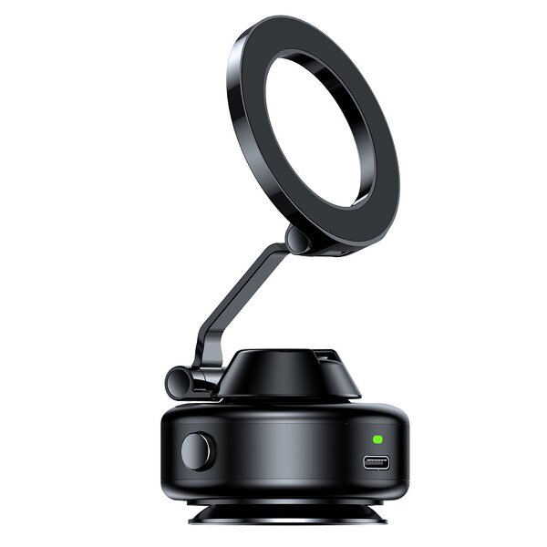 Car Phone Holder Manufacturer - Magnetic Vacuum Adsorption Rotatable Wireless Charging Car Mount