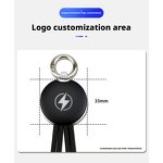 3-In-1 Keychain Cable Manufacturer - LED Logo TPE Jacketed Weaved Portable Charging Wire Gift