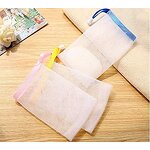 Soap Net Bag Manufacturer - Double Layer Exfoliating Mesh Saver Drawstring Holder Custom Logo Foam Bag
