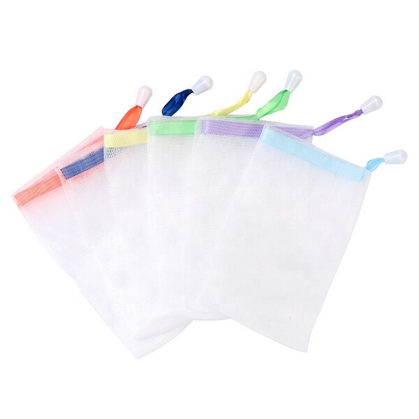 Soap Mesh Bag Manufacturer - Plastic Soft Eco-Friendly Square Hanging Bathroom Towel Sponge Storage Net
