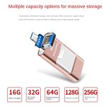 OTG USB Flash Drive Manufacturer - Custom 3-In-1 2.0 64GB 5-Year Warranty Metal Drive for iPhone Android
