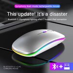 Dual Mode Wireless Mouse Manufacturer - 2.4G BT Silent Colorful Rechargeable Laptop Gaming Mouse