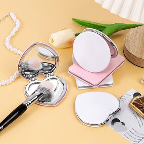 Pocket Makeup Mirror Manufacturer - Dual Sided Folding Normal Magnifying Handbag School Compact Mirror