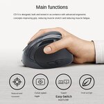 Wireless Optical Mouse Manufacturer - 3D LED USB 2.4GHz Ergonomic Upright Rechargeable Lithium Battery Mouse