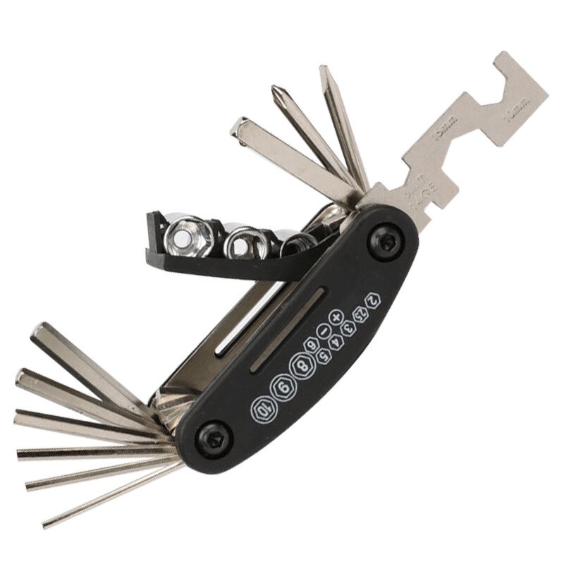 Repair Wrench Set Manufacturer - Portable Metal Folding Combination Bicycle Tire Household Tool Kit