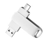 USB Flash Drive Manufacturer - Metal Rotating 256GB USB 3.0-C Mobile Phone Computer Dual-Use Drive