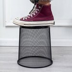 Metal Mesh Trash Can Manufacturer - Household Large Round Bathroom Office Commercial Wastebasket