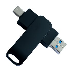 USB Flash Drive Manufacturer - Metal 2-In-1 256GB USB 2.0/3.0 OTG Drive for Phone Computer
