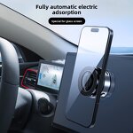 Car Phone Holder Manufacturer - Magnetic Vacuum Adsorption Rotatable Wireless Charging Car Mount
