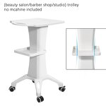 Salon Trolley Cart Manufacturer - Hotsale White 4-Wheel Rolling Tray 61x42x33cm Wholesale Beauty Equipment