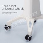 Salon Trolley Cart Manufacturer - Hotsale White 4-Wheel Rolling Tray 61x42x33cm Wholesale Beauty Equipment