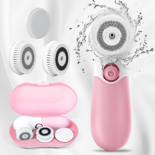 Facial Cleaning Brush Manufacturer - Electric Rotating with Long Handle Different Bristles