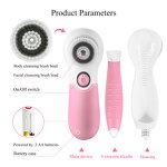 Facial Cleaning Brush Manufacturer - Electric Rotating with Long Handle Different Bristles