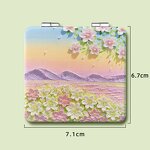 Makeup Mirror Manufacturer - Lovely PU 6.7cm Colorful Double-Sided 1X 2X Magnification
