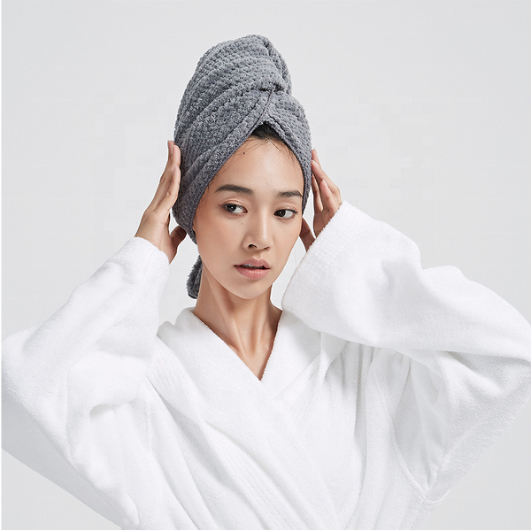 Hair Towel Wrap Manufacturer - Super Thicker 190g Coral Fleece Quick Drying Turban