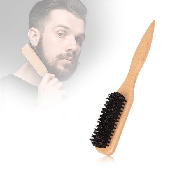 Barber Brush Manufacturer - New Pointed Tail Wood Oil Head Modeling Men's Bristle