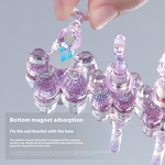 Nail Art Holder Manufacturer - Solid Plastic Aurora Flower New Design Beginner Practice