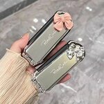 Hair Brush with Mirror Manufacturer - High Quality Electroplated Silver Mini Folding