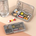 Pill Storage Box Manufacturer - Portable 5 Compartment Medicine Organizer Powder Grinding