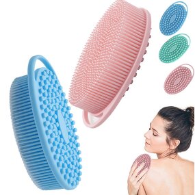 Body Brush Manufacturer - New Arrival Soft Dry Hair Cleaning Silicone Bath Sponge