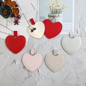 Pocket Mirror Manufacturer - Custom Logo Heart Shape Stainless Steel Cute Gift