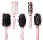 Styling Comb Set Manufacturer - Ionic Daily Pink Portable Paddle Hollow Out Curved