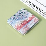 Makeup Mirror Manufacturer - Lovely PU 6.7cm Colorful Double-Sided 1X 2X Magnification