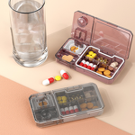 Pill Storage Box Manufacturer - Portable 5 Compartment Medicine Organizer Powder Grinding