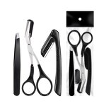 Eyebrow Trimming Tools Manufacturer - 3 PCS Stainless Steel Tweezers Scissors Knife