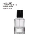 Perfume Bottle Manufacturer - New Design 30ml 50ml Clear Cylinder with Pump Sprayer